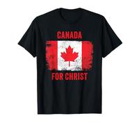 Canada for Christ - Canadian Flag Cross Revival Graphic T-Shirt