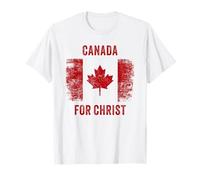 Canada for Christ - Canadian Flag Cross Revival Graphic T-Shirt