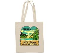 Canada, Lake Louise Banff National Park Sac fourre-tout vintage en coton naturel Blanc