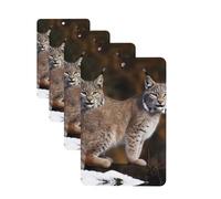 Canada Lynx Lot de 4 désodorisants pour voiture - Cartes parfumées à suspendre - Tablettes d'aromathérapie de voiture - Pour armoire, salle de bain, voiture, miroir intérieur