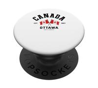 Canada Maple Leaf Canadian Canada Happy Canada PopSockets PopGrip Adhésif