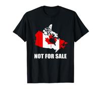 Canada Not for Sale Carte du Canada et des États-Unis T-Shirt Graphique avec Valeur