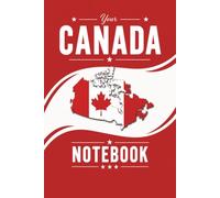 Canada Notebook: 6 x 9 College Ruled Notebook Featuring a Canada Map Design in National Colors | 200 Pages