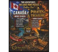 Canada | Pirates Word Search Adventures: 2 Books in 1 | 200 Large Print Word Search Puzzles: Fun for All Ages