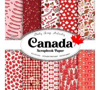 Canada Scrapbook Paper: Canadian National Day Themed Scrapbooking Paper, Double Sided Craft Paper for Gift Wrapping, Decoupage, Junk Journaling and ... Maple Tree Pattern) Paper Size 8.5" x 8.5"