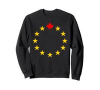 Canada UE Drapeau Étoiles Feuille d'Érable Soutien Européen Sweatshirt