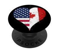 Canada USA Drapeau est Génial pour Fier Canadien Américain PopSockets PopGrip Adhésif