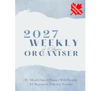 Canadian 12-Month Dated Planner With Weekly AA Slogans & Sobriety Tracker: 2027 One Year Monthly & Weekly Personal Organiser For 12 Steppers