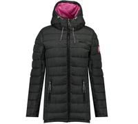 Canadian Peak Astaneak Lady - Parka Longue Epaisse Chaude Femme Automne Hiver - Manteau Fin Capuche Fausse Fourure - Blouson Coupe Vent - Doudoune Elegante Femmes (Gris Fonce XXL)