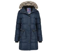 Canadian Peak Axelus Lady - Parka Longue Epaisse Chaude Femme Automne Hiver - Manteau Fin Capuche Fausse Fourure - Blouson Coupe Vent - Doudoune Elegante Femmes (Marine XXL)