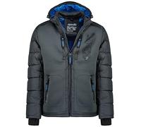 Canadian Peak Beachweak Men - Doudoune Chaude Matelassee Homme Automne Hiver - Veste Manteau Chaud - Blouson Coupe Vent Manches Longues Rembourrage - Hommes (Gris Fonce XXL)
