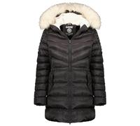 Canadian Peak Destineak Lady - Parka Longue Epaisse Chaude Femme Automne Hiver - Manteau Fin Capuche Fausse Fourure - Blouson Coupe Vent - Doudoune Elegante Femmes (Noir XXL)