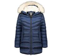 Canadian Peak Destineak Lady - Parka Longue Epaisse Chaude Femme Automne Hiver - Manteau Fin Capuche Fausse Fourure - Blouson Coupe Vent - Doudoune Elegante Femmes (Marine M)
