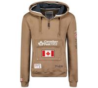 Canadian Peak Galapagos Men - Sweat Homme Capuche Poche Kangourou - Vêtement Sweatshirt Hoody Chaud Manches Longues - Pull Hommes Printemps Ete Automne Hiver (Taupe L)