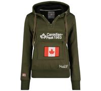 Canadian Peak Gyrelle Lady - Sweat Femme Capuche Poches Kangourou - Sweatshirt Pull Manches Longues Chaud - Hoodie Veste Femmes Printemps Ete Automne Hiver (Kaki S)