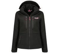 Canadian Peak Timmexeak Lady - Veste Femme Softshell Capuche Impermeable - Manteau Polaire Blouson Coupe Vent Resistant Travail - Vetement Randonnee Ski Automne Hiver Printemps (Noir Noir XL)