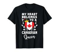 Canadian Queen Canadian Wife Girlfriend Canada Flag T-Shirt