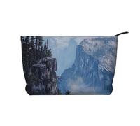 Canadian Smokey Mountain Falaise Trousse de maquillage en velours côtelé avec dragonne pour femme, Noir , Taille unique, Trousse de maquillage
