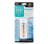 Lot de 50 bandelettes de Test pour Piscine et Spa : kit de Test 3 Voies pour Jacuzzi sans Chlore/Brome, alcalinité Totale et pH. Bandelettes de Test faciles et précises pour Spa