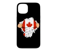 Canadian Superhero Canada Flag Patriot Gift Coque pour iPhone 13
