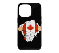 Canadian Superhero Canada Flag Patriot Gift Coque pour iPhone 13 Pro