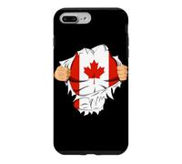 Canadian Superhero Canada Flag Patriot Gift Coque pour iPhone 7 Plus/8 Plus