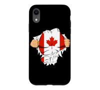 Canadian Superhero Canada Flag Patriot Gift Coque pour iPhone XR