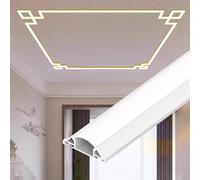 Canal à DEL de 19 m pour plafond - Éclairage indirect de style chinois, profil à DEL en aluminium avec diffuseur pour décoration de moulure de couronne, couleur blanche