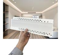 Canal à DEL pour bandes lumineuses, plinthes, plinthes, moulure en aluminium avec diffuseur en PC, garniture d'éclairage linéaire indirect, profil corniche de 9 m