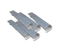 Canal de drainage 1 2 5 Caniveaux Commerciaux, Grilles Caniveau Robustes Qualité Industrielle, Système Drainage Linéaire Supportant Une Charge 907 Kg (2000 Lb)(5 pcs,100x30X30cm/39.4x11.8x11.8")