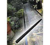 Canal de drainage 1 pièces système tranchée extérieur noir, grille canal 3,5/5 cm largeur en acier for cour/terrasse, couverture goulotte d'égout rectangulaire