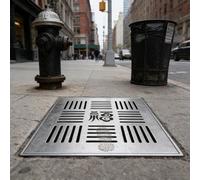 Canal de drainage Canal Drainage Extérieur Couverture Grille D'égout 12 14 16 18 20 22 24 Po, Système Gouttières En Acier Inoxydable Avec Cadre, Tranchée D'eau Pluie Commerciale(18x14in/45x35cm)