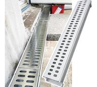 Canal de drainage de tranchée pour allées, canal de drainage robuste avec grille, solution de ruissellement d'eau extérieure pour terrasse et garage