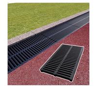 Canal de drainage extérieur en plastique - Grille amovible pour la protection des gouttières et des égouts Taille personnalisable s'adapte à tous les robustes résistants aux intempéries Installation
