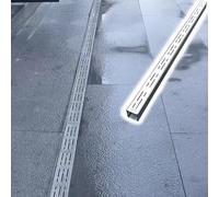Canal de drainage fin de qualité supérieure - 50 mm de large - Pour gazon artificiel et étang - Disponible en longueurs de 1 m, 1,2 m, 1,5 m pour un drainage efficace et peu profond