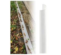 Canal de drainage PVC, gouttière semi-ronde en U, longueur 50/100 cm | Résiste aux fissures; PVC sans rouille; ouverture semi-ronde; drainage fluide(L50cm(19.7in),25cm(9.8in)-3mm)