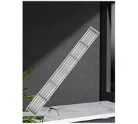 Canal de drainage rectangulaire - Tuyau de gouttière robuste avec grille pour une gestion efficace de l'eau dans les allées, jardins, cours et patios