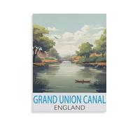 Canal de Grand Union, Angleterre，Puzzle 1000 Pièces pour Adultes Se Détendre Assembler Jeu Jouets en Bois Cadeau pour Aîné（75x50cm）-HX68