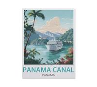 Canal de Panama，1000 Pièces, Jouet De Puzzle en Bois d'art Abstrait, Jeu De Famille Difficulté Défi Puzzle（75x50cm）-U17