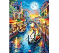 Canal de Venise la Nuit 1000 Pieces Casse-tête Personne Âgée en Carton Épais Haute Densité Facile Débutant Thérapie Occupationnelle Anti-Stress Petit Prix 1000 PCS