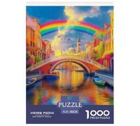Canal de Venise Puzzle 1000 Pièces Educa Divertissement Créatif De l'art De La Décoration La Capitale Romantique Jeu Éducatif Challenge Toy pour Adultes Et Enfants À Partir De 12 Ans 38x26cm/1000pcs