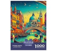 Canal de Venise Puzzle 1000 Pièces Educa Jeu D'Intelligence Décoration Intérieure La Capitale Romantique Jeu Éducatif Challenge Toy Adultes & Enfants des 14 Ans 38x26cm/1000pcs