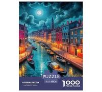 Canal de Venise Puzzle 1000 Pièces Educa Jeu D'Intelligence Décoration Intérieure La Capitale Romantique Jeu Éducatif Challenge Toy Adultes & Enfants des 14 Ans 38x26cm/1000pcs