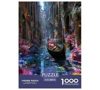 Canal de Venise Puzzle 1000 Pièces - Relaxant & Créatif, Puzzle D’Art, Activité Famille, Bois/Carton Recyclé, 52x38cm/1000pcs