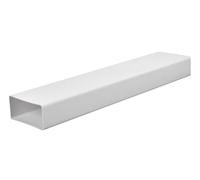 Conduit de ventilation rectangulaire plat - Longueur : 100 cm - En plastique ABS - Système de conduit plat - Système d'emboîtement - Tuyau d'évacuation - Hotte aspirante