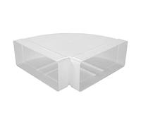 Canal de ventilation plat - 90 x 220 mm - Raccord en T - Colliers