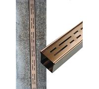 Canal de vidange rustique extérieur peu profond avec adaptateur polyvalent en béton pour terrasses, cours, jardins, tonnelles, hôtels et restaurants