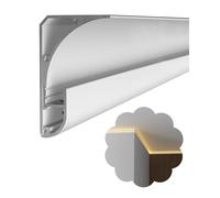 Canal d'éclairage indirect LED à montage mural, diffuseur profilé en aluminium pour bandes lumineuses, plinthes à montage en surface, moulure de garniture de plafond pour salon et couloir