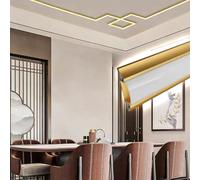 Canal d'éclairage indirect LED en aluminium, rail de moulage de couronne pour rondelle de plafond/mur, nouveau style chinois pour le salon