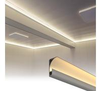 Canal d'éclairage LED de plafond - Profil indirect en alliage d'aluminium pour décoration de théâtre, cuisine et couloir